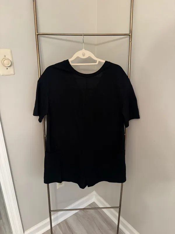 SheIn Black T-Shirt Romper - Image 2
