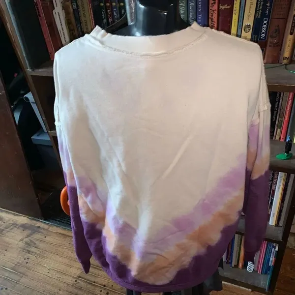 FP Movement Metti tie dye purple and orange ombré crew neck sweatshirt - Image 4
