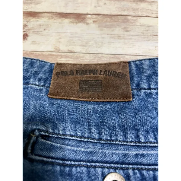 Vintage Polo Ralph Lauren Cargo Denim Shorts Jean Women's Plus Size 18 - Image 4