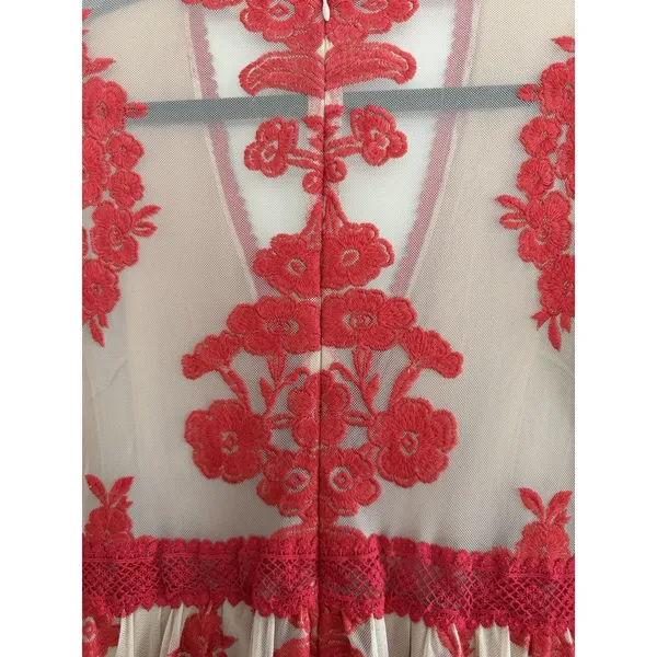 For Love‎ & Lemons Temecula Maxi Dress Red Floral Women's Size Medium - Image 11