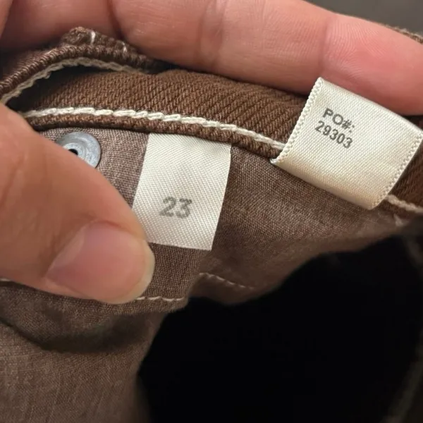 Reformation Brown Cowboy High Rise Straight Jeans Size 23 - Image 4