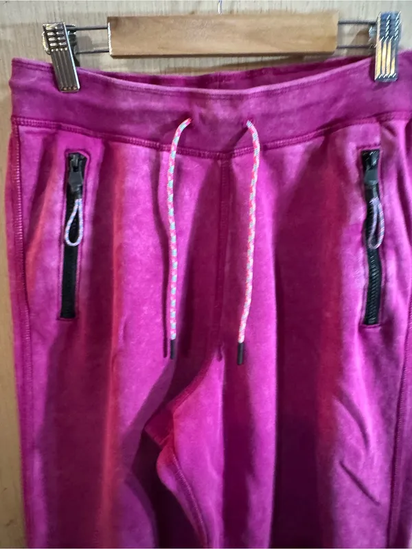 Women’s Nike Loose Fit Magenta Sweat Joggers with White Logo Size XS - Image 3