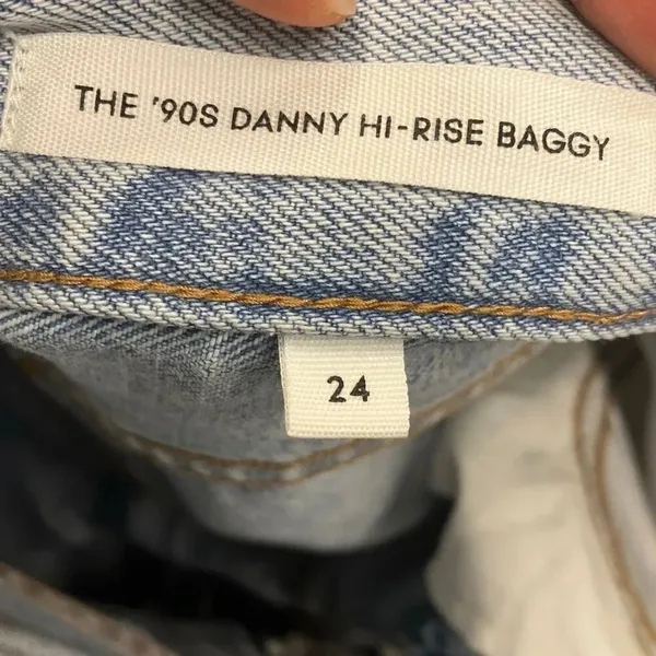 Denim forum Aritzia 90’s Danny hi-rise baggy 100% organic cotton sz 24 #763 - Image 13