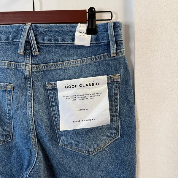 Good American Women’s Skinnyish High Rise Jeans Size 10 - Image 5
