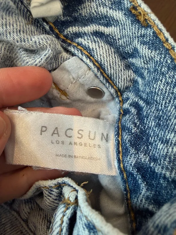 PacSun Light Blue High-Rise Distressed Denim Shorts - Size 24 - C31-041 - Image 3