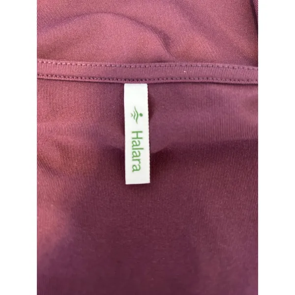 Halara Pleated Square Neck Top M Plum - Image 4