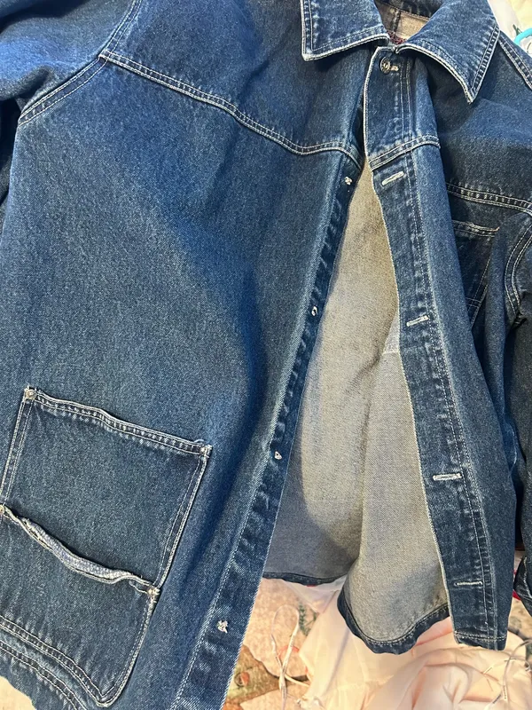 Vintage denim jacket Blue Size L - Image 4