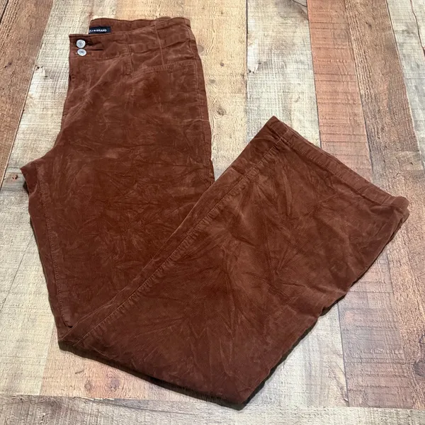 Lucky Brand Wmns Brown Corduroy Stevie High-Rise Flare Pants Sz 14 Boho Festival - Image 2