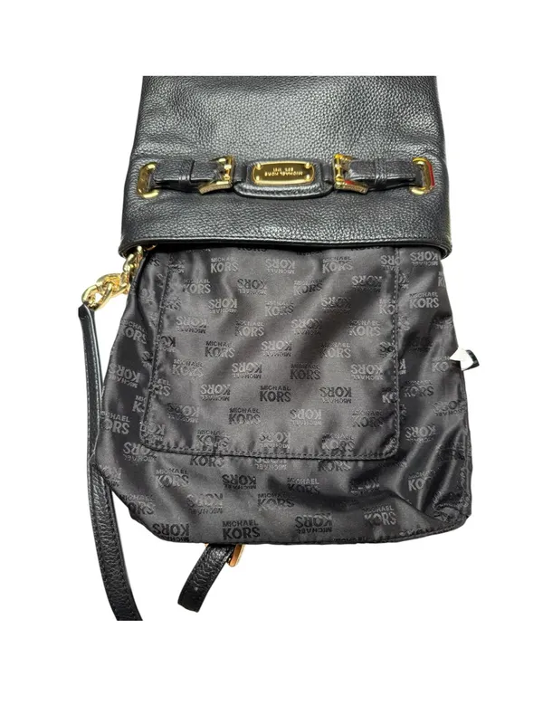 Michael Kors ✿ Hamilton Crossbody Handbag Bag ✿ Black Leather ✿ Gold Hardware ✿ - Image 12