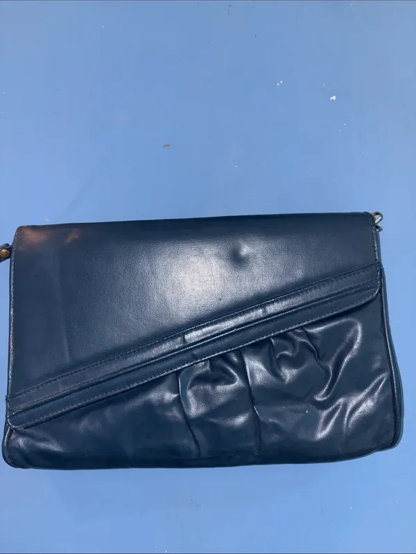 Vintage Red Leather Envelope Clutch - Image 4