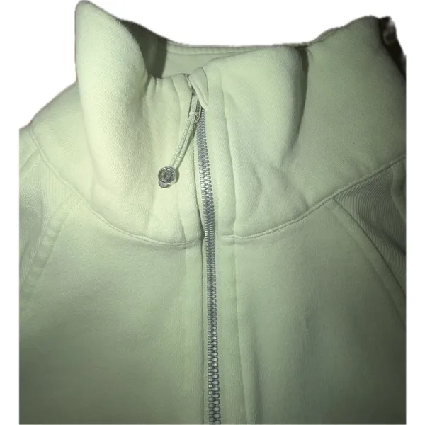 Lululemon Scuba Oversized Funnel Neck Half Zip Hoodie Lime Green Womens - Image 2