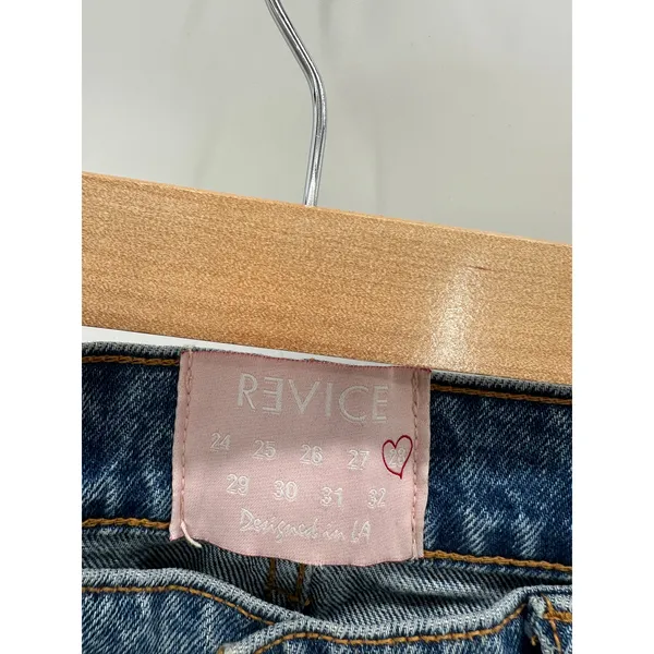 Revice Denim Jeans Women 28 Blue Light‎ Wash Denim 100% Cotton Straight Leg Loose Fit - Image 5