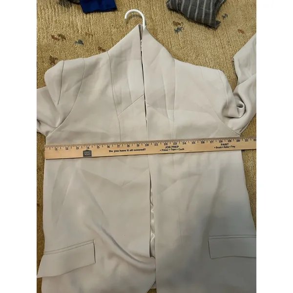 Quince Open Front Blazer Beige Size Small Minimalist Career Chic Sleek Business - Image 7