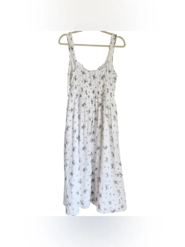 NWT AE Corset Floral Midi Dress White Medium American Eagle Maxi Sleeveless - Image 6