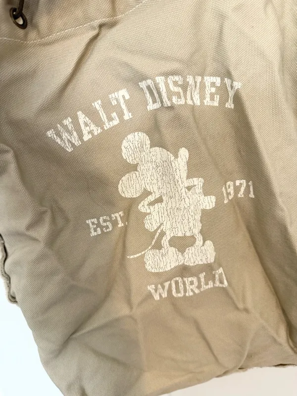 Y2K NWT Walt Disney World Beige Canvas Tote Bag - Image 2