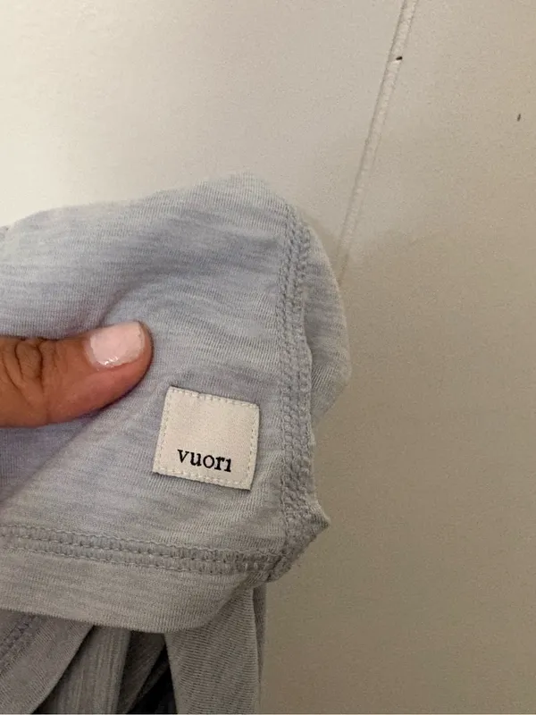 Vuori Lux Performance Racerback Tank Top Gray Estimated Size Small - Image 6