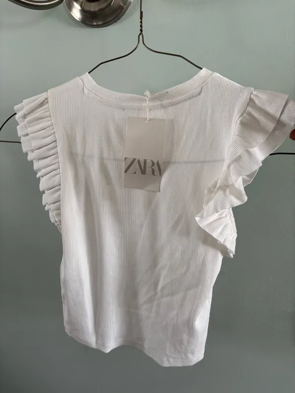 ZARA Ruffle Sleeve Top - Image 2
