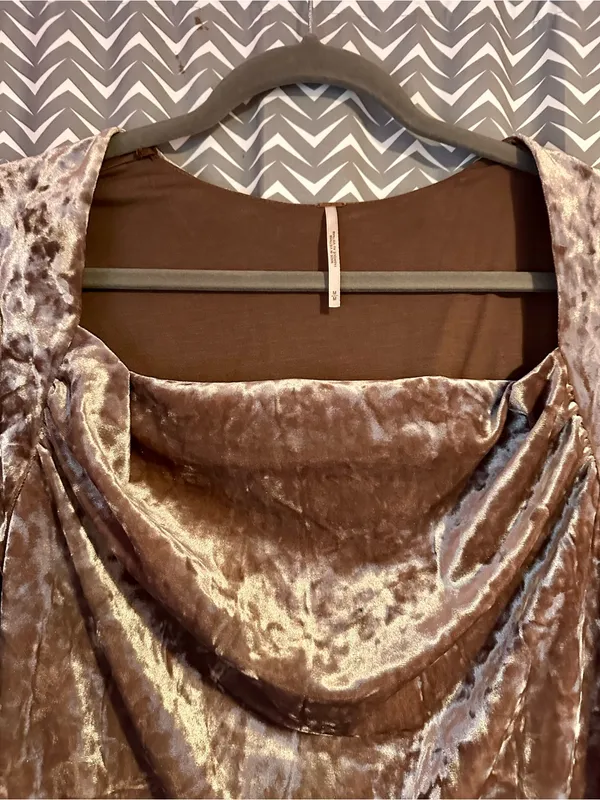 Free People | "Perfect Date" Top in Taupe, M - Image 3