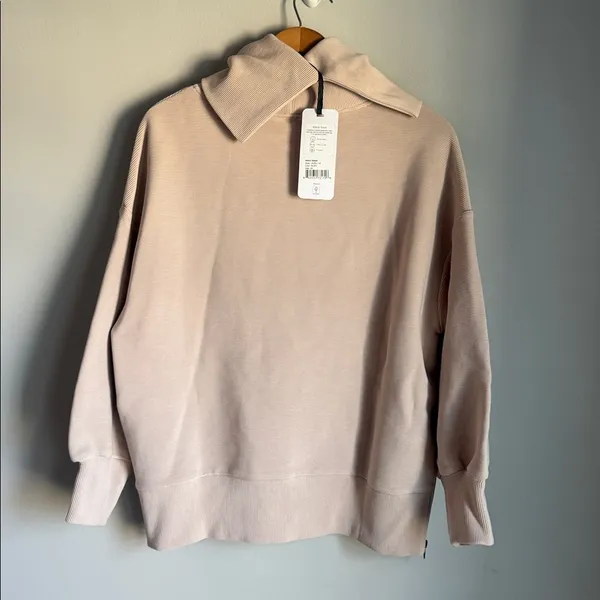 NEW Varley Milton Sweater in Mushroom XS - Image 6