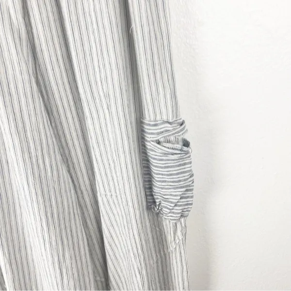 NEUTRAL GROUND Blue Striped High Rise Elastic Drawstring Waist Pants Small Boho - Image 5
