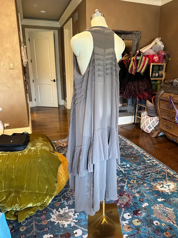 Sheer Dress Gray Size M - Image 4