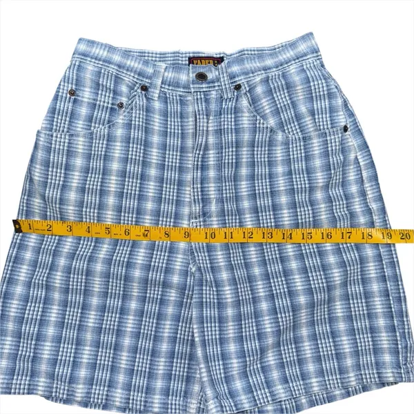 Vintage Y2K Faded Glory High Waisted Plaid Mom Shorts Cotton Womens 5/6 25 Waist - Image 8