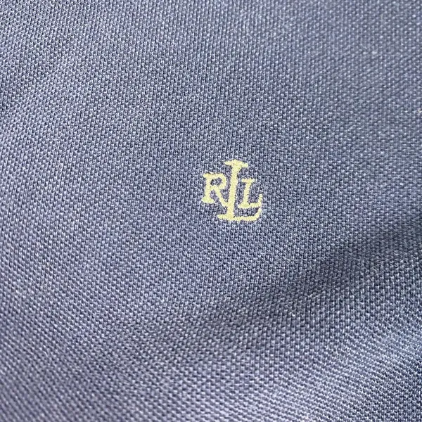 Lauren Ralph Lauren Shirt Womens Medium Blue‎ Polo Collared Short Sleeve RL Logo - Image 3