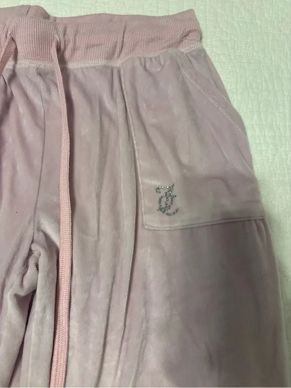 Cozy Dusty Rose Velour Lounge Juicy Couture Pants - Image 2