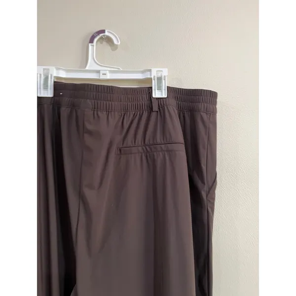 Old Navy High Rise Wide Leg Pants Brown Sleek Tech‎ Workwear Sz XL - Image 7