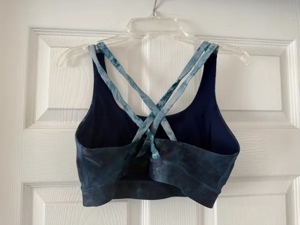 lululemon athletica Blue Tie-Dye Strappy Sports Bra - Image 2
