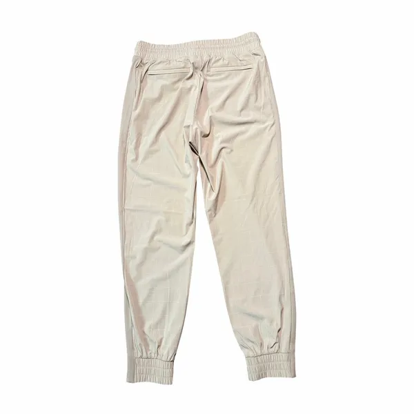 Athleta Brooklyn Textured Jogger Tan Windowpane Plaid Print - Image 5