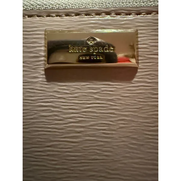 Kate Spade New York Crossgrain Leather Zip Around Wallet Dusty Rose Taupe - Image 7