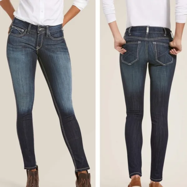 Ariat 29” REAL Mid Rise Stretch Outseam‎ Ella Skinny Jeans Celestial Rodeo Slim - Image 2