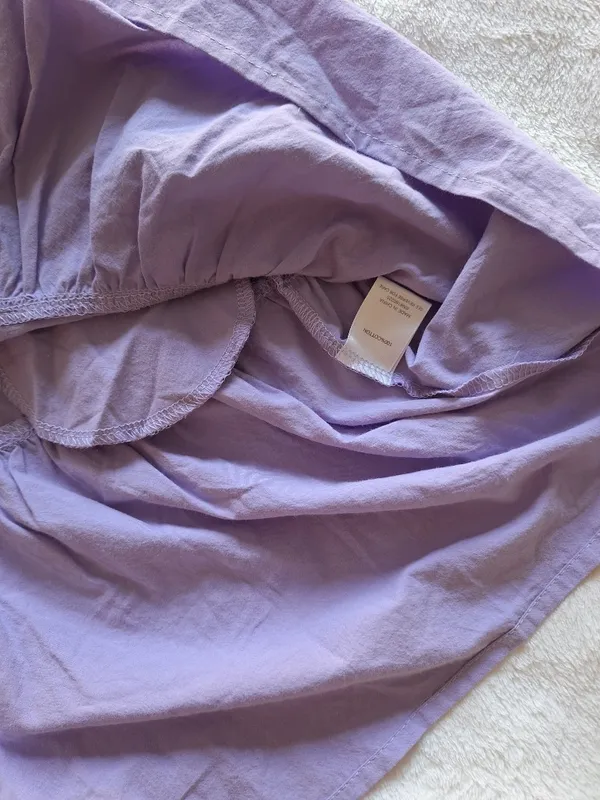 NWT Stitchdrop Lilac Cotton Ruffle Mini Dress M - Image 8