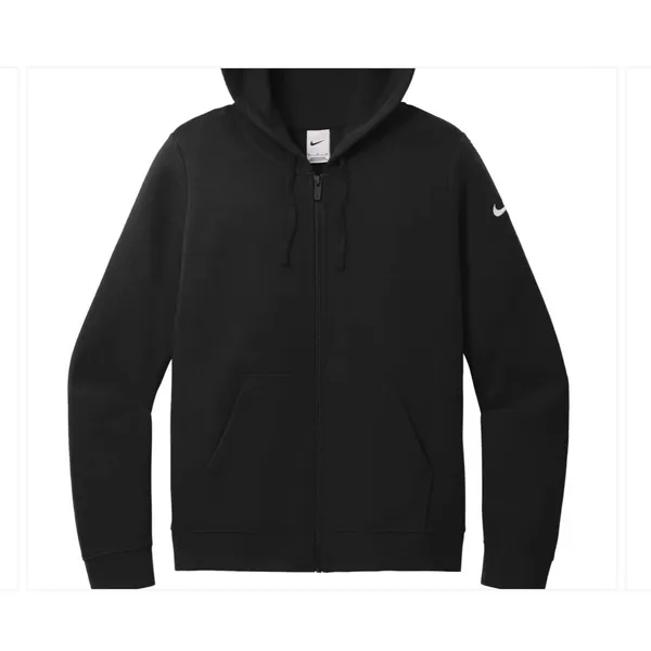 Nike Womens Hoodie XS Black Poly Blend AH8897-010 Full Zip Swoosh Logo - Image 3