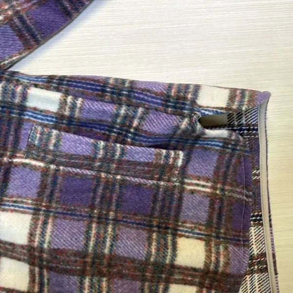 Sky to Moon Purple Plaid Button Down Shacket Jacket SM-J60002A Womens‎ small - Image 3