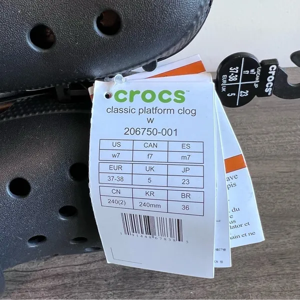 Crocs NEW Women's Classic Platform Clog Size 7 #B1809 - Image 4