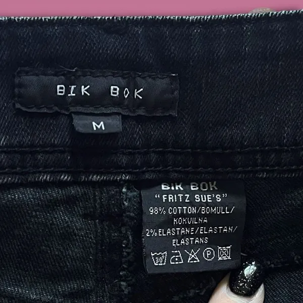 BIK BOK Black Bling cigarette Style Ankle Jeans Sues Boutique Sz M, 10 Long - Image 9