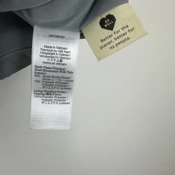 Madewell Softdrape Gwen Crop Vest Top Still Dawn Gray Fitted V Neck US 12 NWT - Image 11