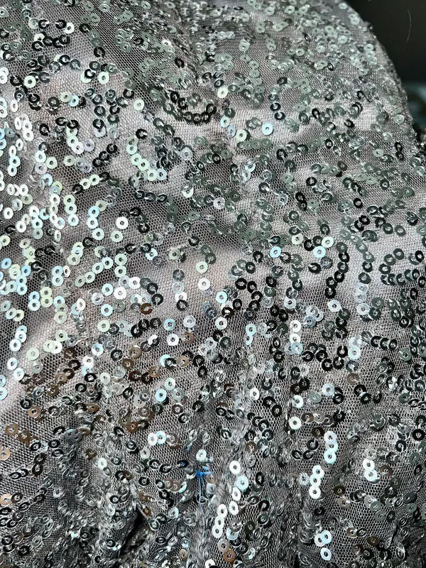 Cindy U.S.A Gray Sparkle Dress - Image 3