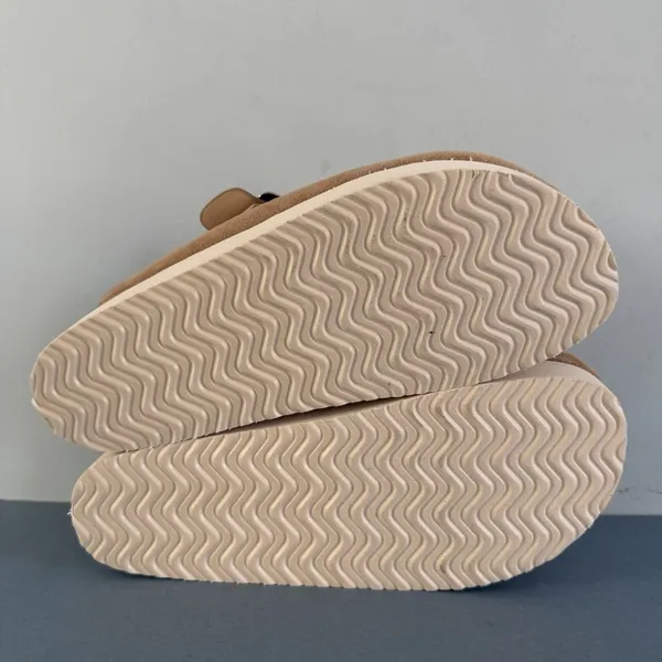 Madden Girl Cutiepie Platform‎ Sand Tan Suede Buckle Slip-On Clogs - Image 8