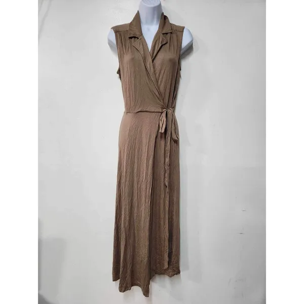 NWT Anthropologie Porridge Wrap Maxi Shirtdress Size S. B-4 - Image 4