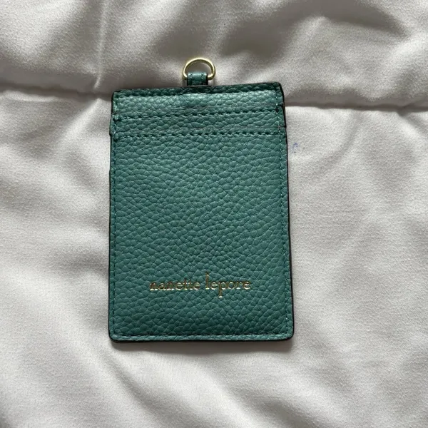 Nanette Lepore‎ Card Case Teal Green ID Holder Credit Card Small Designer - Image 5