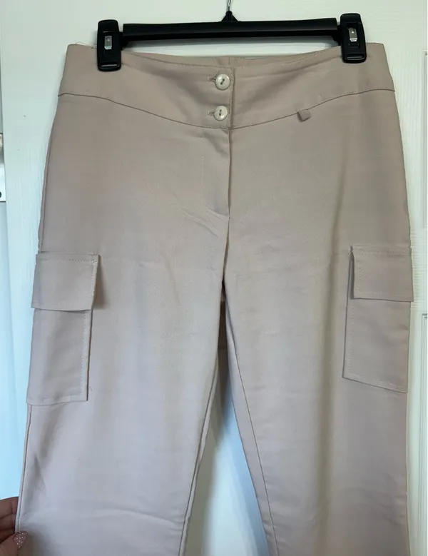 Khaki Stretchy Flair Pant Tan Size 28 - Image 2