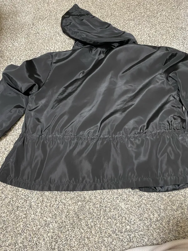 New Look Black Cinched Hooded Windbreaker Jacket - Image 9