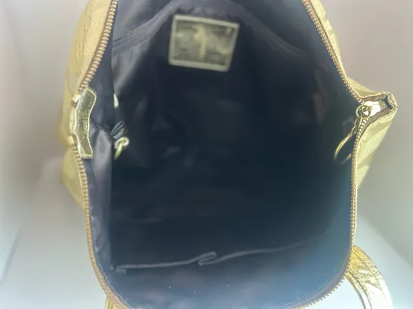 Coach Poppy Op Art Glam Tote Gold Metallic Ja Handbag - Image 14