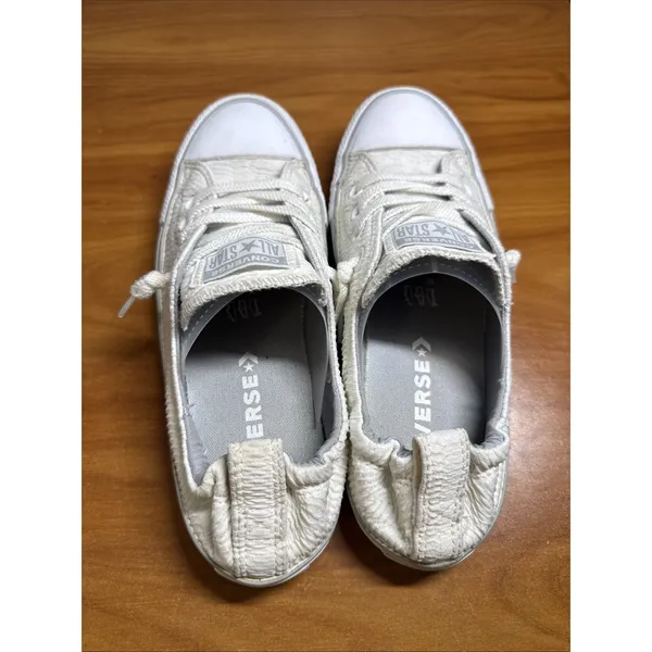 Converse Womens CT All Star Shoreline 558446F White Textured Shoe Sneakers W7 - Image 8