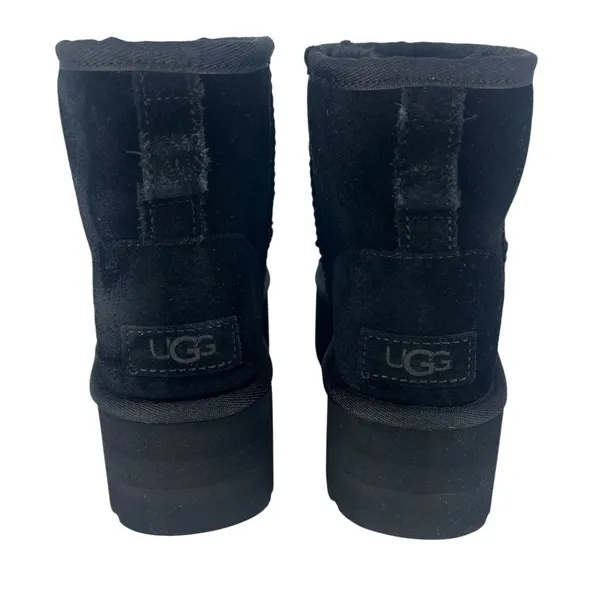 UGG Classic Ultra Mini Platform Boots Black Suede Size‎ 6 - Image 10