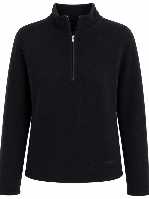 Patagonia Capilene Fleece Pullover Black USA Made Women’s Small Vintage 1990’s - Image 2