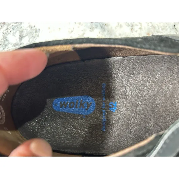 Wolky 42 Black Passion Mary Jane Goat Suede Leather US 11.5 Walking Shoe Comfort - Image 8
